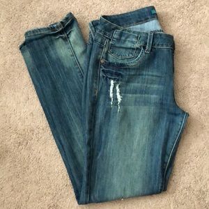 Almost Famous Distressed Blue Skinny Jeans
